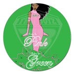Pretty in Pink, Making You Green With Envy Magnet 5  (Round)