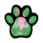 Pretty in Pink, Making You Green With Envy Magnet (Paw Print)