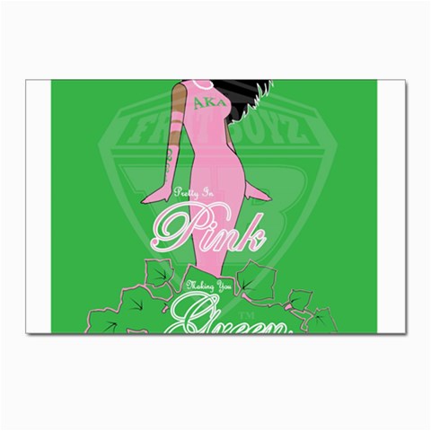 Pretty in Pink, Making You Green With Envy Postcards 5  x 7  (Pkg of 10) from ArtsNow.com Front