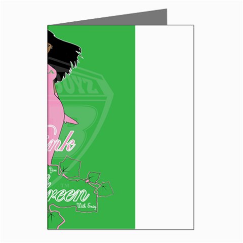 Pretty in Pink, Making You Green With Envy Greeting Cards (Pkg of 8) from ArtsNow.com Left