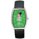 Pretty in Pink, Making You Green With Envy Barrel Style Metal Watch