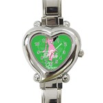 Pretty in Pink, Making You Green With Envy Heart Italian Charm Watch
