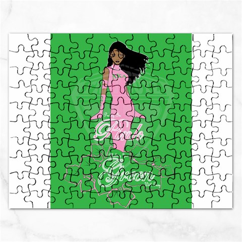 Pretty in Pink, Making You Green With Envy Jigsaw Puzzle (Rectangular) from ArtsNow.com Front