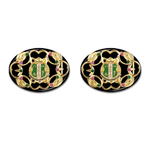 AKA NSEG1055 Cufflinks (Oval) from ArtsNow.com Front(Pair)