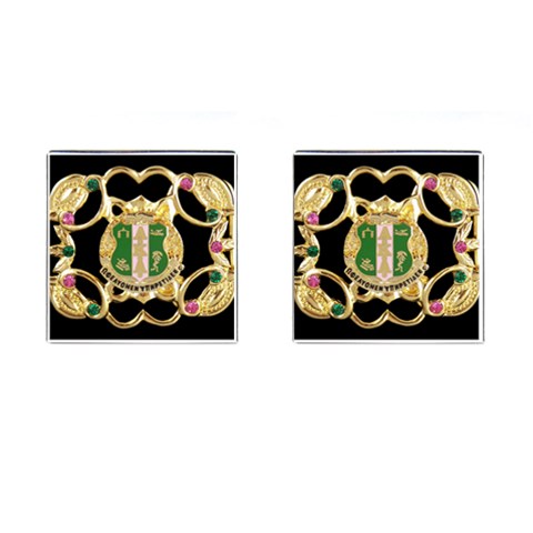 AKA NSEG1055 Cufflinks (Square) from ArtsNow.com Front(Pair)