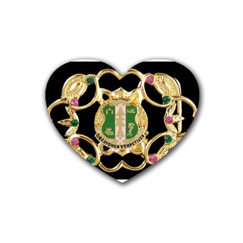 AKA NSEG1055 Rubber Coaster (Heart) from ArtsNow.com Front