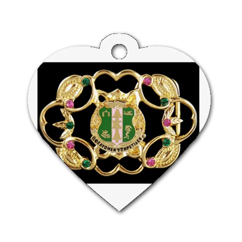 AKA NSEG1055 Dog Tag Heart (One Side) from ArtsNow.com Front
