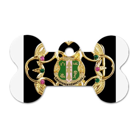 AKA NSEG1055 Dog Tag Bone (Two Sides) from ArtsNow.com Front