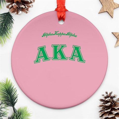 AKA_C Ornament (Round) from ArtsNow.com Front