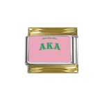  AKA_C Gold Trim Italian Charm (9mm)
