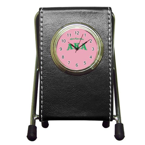 AKA_C Pen Holder Desk Clock from ArtsNow.com Front