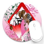 Diamonds & Pearls Round Mousepad