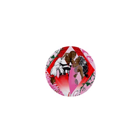 Diamonds & Pearls 1  Mini Button from ArtsNow.com Front