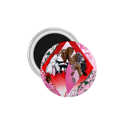 Diamonds & Pearls 1.75  Magnet from ArtsNow.com Front