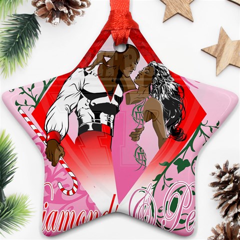 Diamonds & Pearls Ornament (Star) from ArtsNow.com Front