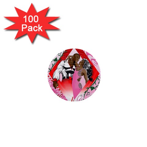 Diamonds & Pearls 1  Mini Button (100 pack)  from ArtsNow.com Front