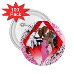 Diamonds & Pearls 2.25  Button (100 pack)