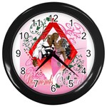 Diamonds & Pearls Wall Clock (Black)