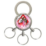 Diamonds & Pearls 3-Ring Key Chain