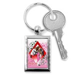 Diamonds & Pearls Key Chain (Rectangle)