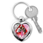 Diamonds & Pearls Key Chain (Heart)