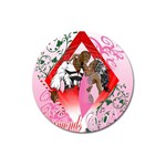 Diamonds & Pearls Magnet 3  (Round)