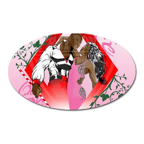Diamonds & Pearls Magnet (Oval) from ArtsNow.com Front