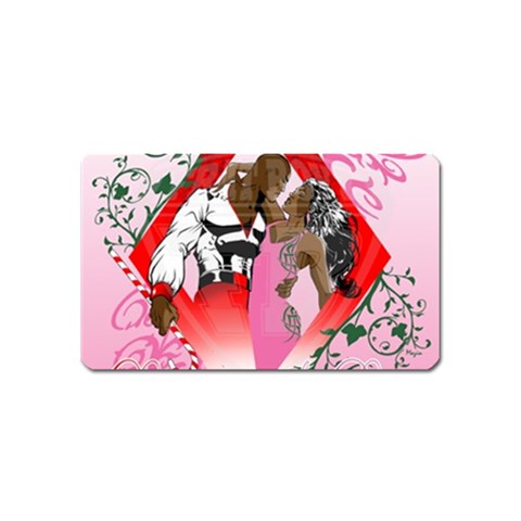 Diamonds & Pearls Magnet (Name Card) from ArtsNow.com Front
