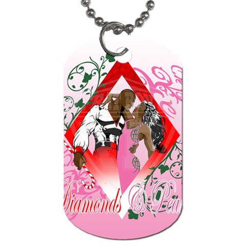 Diamonds & Pearls Dog Tag (Two Sides) from ArtsNow.com Front