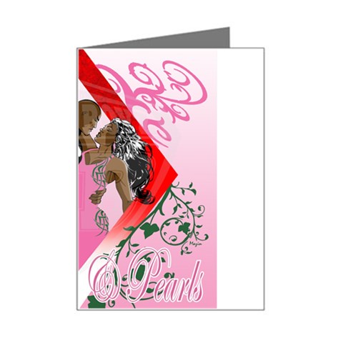 Diamonds & Pearls Mini Greeting Card from ArtsNow.com Left