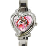 Diamonds & Pearls Heart Italian Charm Watch