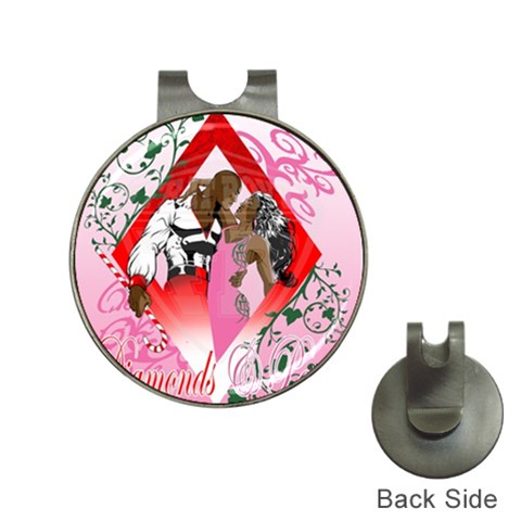 Diamonds & Pearls Golf Ball Marker Hat Clip from ArtsNow.com Front