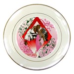 Diamonds & Pearls Porcelain Plate