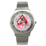Diamonds & Pearls Stainless Steel Watch