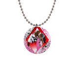 Diamonds & Pearls 1  Button Necklace