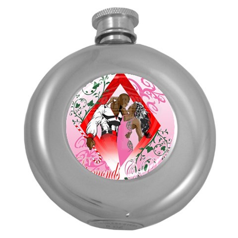 Diamonds & Pearls Hip Flask (5 oz) from ArtsNow.com Front