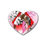 Diamonds & Pearls Rubber Coaster (Heart)
