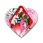 Diamonds & Pearls Dog Tag Heart (Two Sides)