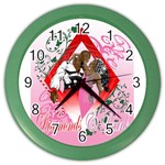 Diamonds & Pearls Color Wall Clock
