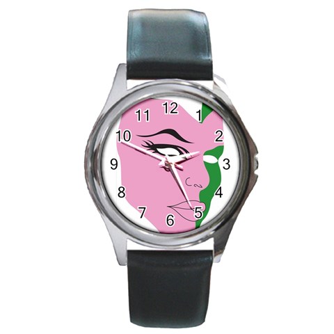 AKA SKEE WEE Round Metal Watch from ArtsNow.com Front
