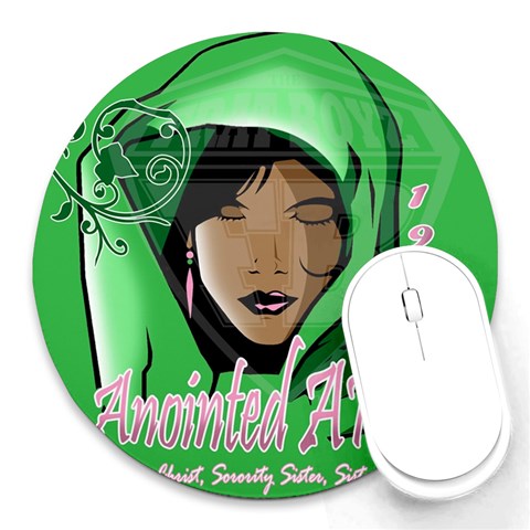 Anointed AKA Round Mousepad from ArtsNow.com Front