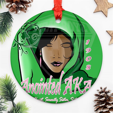 Anointed AKA Ornament (Round) from ArtsNow.com Front