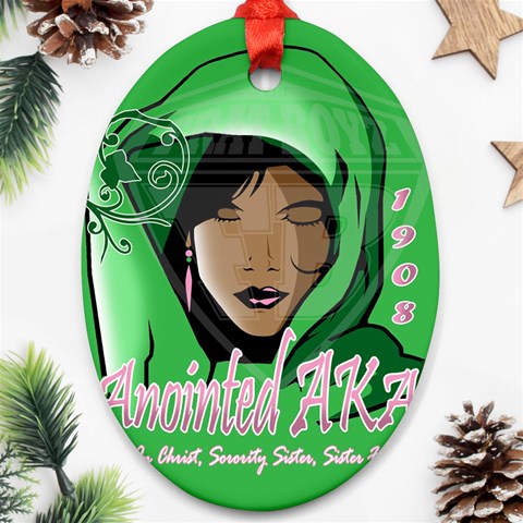 Anointed AKA Ornament (Oval) from ArtsNow.com Front