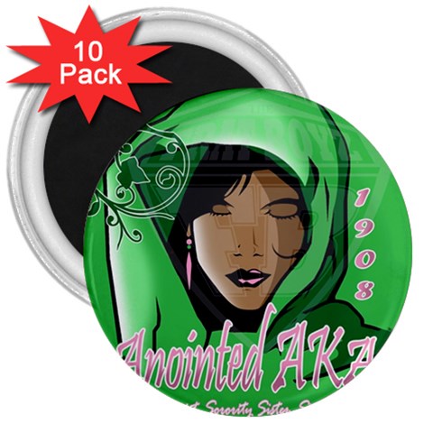 Anointed AKA 3  Magnet (10 pack) from ArtsNow.com Front