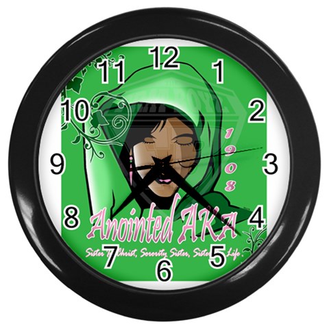 Anointed AKA Wall Clock (Black) from ArtsNow.com Front