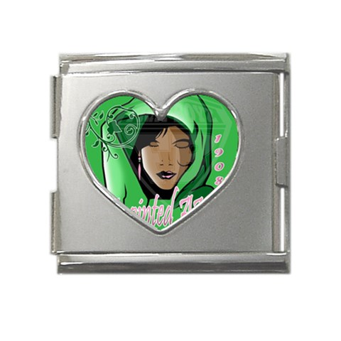 Anointed AKA Mega Link Heart Italian Charm (18mm) from ArtsNow.com Front