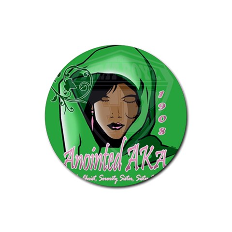 Anointed AKA Rubber Round Coaster (4 pack) from ArtsNow.com Front