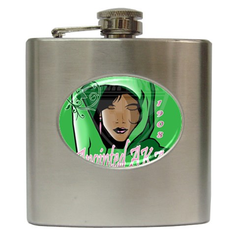 Anointed AKA Hip Flask (6 oz) from ArtsNow.com Front