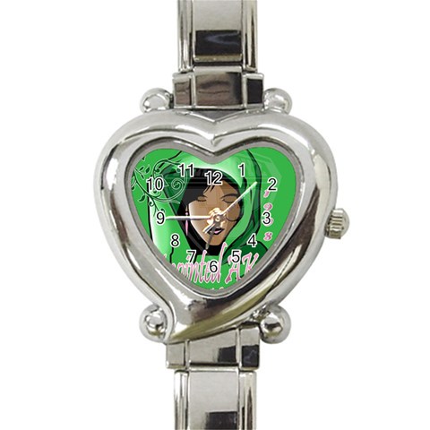 Anointed AKA Heart Italian Charm Watch from ArtsNow.com Front