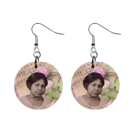Alpha Kappa Alpha mmprool 1  Button Earrings from ArtsNow.com Front